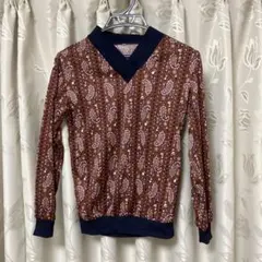 ぺイズリー　Ｖネックプルオーバー