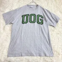 m1059 美品✨グアム大学 ビッグプリント半袖Tシャツ 英字 コットン 古着