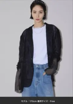 【美品】yae レースジャケット lacejacket 冷房対策 オケージョン