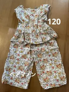 ペアマノン 120 花柄　セットアップ