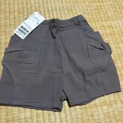 新品未使用　グレー ポケット付きショートパンツ 80