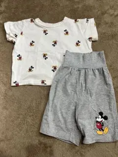 petit main ミッキーマウス Tシャツとショートパンツセット 90cm