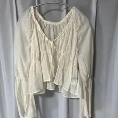 Kastane シャーリングシアーブラウス アイボリー S