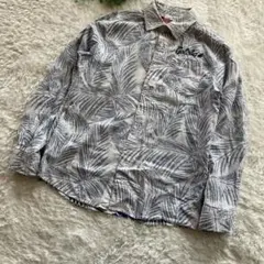 【GOTCHA】　ガッチャ　長袖　総柄　刺繍 麻綿混　Mサイズ