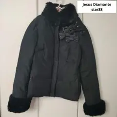 新品同様定価6万 ジーザスディアマンテ ダウンぼかし薔薇柄ピンク JESUS DIAMANTE - ジーザスディアマンテ 復活ぼかし薔薇柄