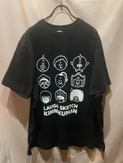 キン肉マン　ビッグサイズ　Tシャツ 黒　4L ラフスケッチ アニメ　オーバー