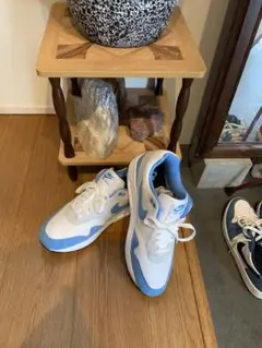 NIKE AIR MAX 1 メンズ　スニーカー　靴　白　水色　28cm