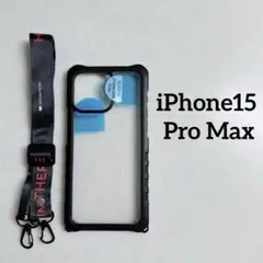 Goospery iPhone15 Pro Max ケース ストラップ付き