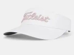 Titleist ホワイト バイザー つば広