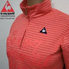 ルコックゴルフコレクション◆ハーフジップモックネックシャツ◆ピンク