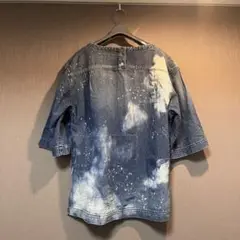 tk. スプレー加工デニムジャケット オーバーサイズ