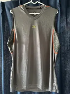 Mizuno Vネックノースリーブシャツ グレー