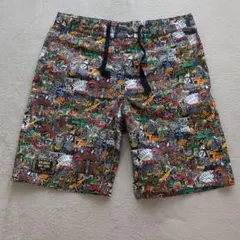 良品　デザイン古着　unknown　ポップアートデザイン ハーフパンツ