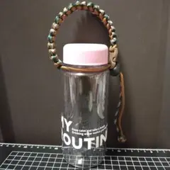 マルチホルダー ドリンクホルダー グリーンカモフラ柄×茶 パラコード №M6