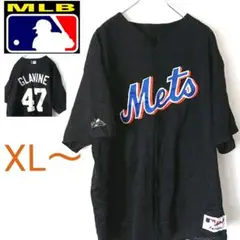 MLB Mets ニューヨークメッツ 黒 ベースボールシャツ ゲームシャツ