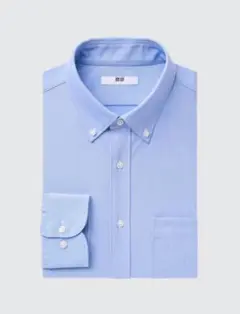 美品✨UNIQLO ノンアイロンジャージーシャツ　ブルー　Ｓサイズ