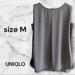 UNIQLO クレープジャージーノースリーブトップス M