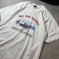 80s West River Teamsters ノースダコタ プリントTシャツ
