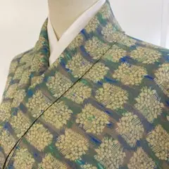 【和】9833y 着物 小紋 草花文様