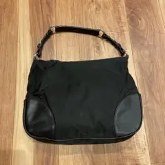 プラダ ナイロン 本革 レザー ワンショルダー バッグ ハンドバッグ