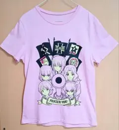 ガルパン Tシャツ ピンク 一番くじ ライバル集合 ラストワン賞 フリーサイズ