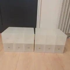 無印良品　3段ボックス　4セット　ポリプロピレン　小物収納ボックス