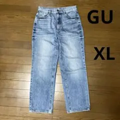 GU ハイウエストストレートジーンズ　 XL 綿100%