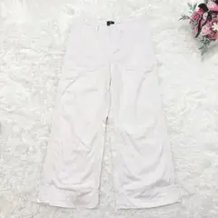 7034 ギャップ カジュアルパンツ ストレート シンプルボトム ベーシック 白