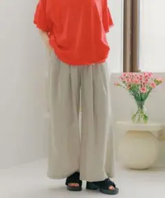 niko and...ニコアンド　DRYイージーワイドパンツ　L