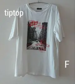 【USED】tiptop 刺繍 プリント フォト Tシャツ フリー