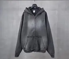 ジップパーカー ジップパーカー ダメージ加工 スウェット BALENCIAGA