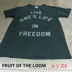 FRUIT OF THE LOOM 半袖Tシャツ　S 黒　色褪せあり　男女兼用