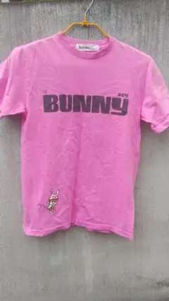 laundry BUNNYロゴ Tシャツ ピンク