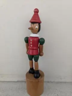 木製 ピノキオ人形 約14cm