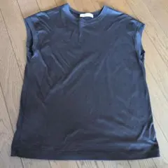 E by éclat ノースリーブTシャツ ダークブラウン