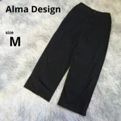 Alma Design アルマデザイン　ワイドパンツM　黒系