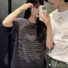 nugu ストーンレタリングTシャツ