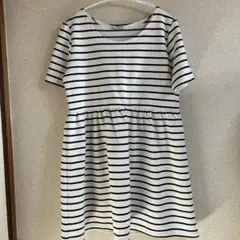 レディース　トップス　チュニック　半袖　ボーダー柄　Mサイズ