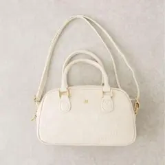 OLIVE des OLIVE オリーブデオリーブ ホワイト ボストンバッグ