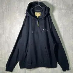 希少 wear guard パーカー ハーフジップ 刺繍 企業ロゴ 黒 XL
