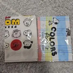 新品★スヌーピー 手ぬぐい カラフル★2枚セット