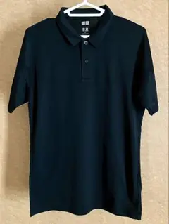［UNIQLO］ドライE X ポロシャツ　 ＊抗菌防臭＊　BLACK / M