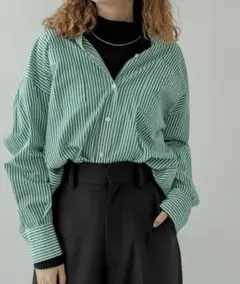 週末限定価格 美品 ミスティック ストライプシャツ 長袖シャツ シャツ
