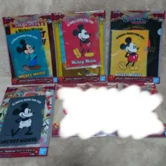ディズニー　一番くじ　G賞クリアファイル4点