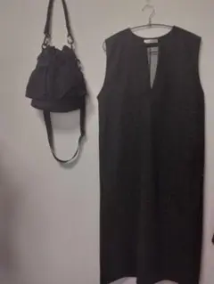 チャコールグレー ワンピース