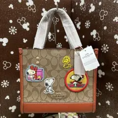 新品新作★COACHXPEANUTS デンプシー トー22シグネチャーキャンバス