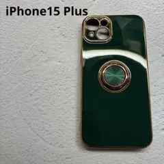 iPhone15 Plus ケース　グリーン