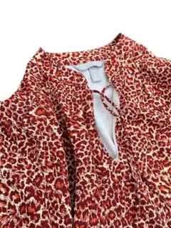 H&M レオパード柄ロングワンピース EUR42 L Animal Print
