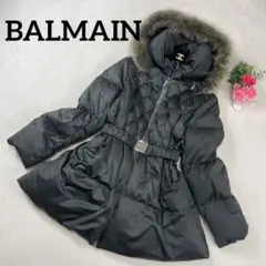 極美品✨️バルマン ダウンコート フード取り外し可 ブルーフォックスファー M