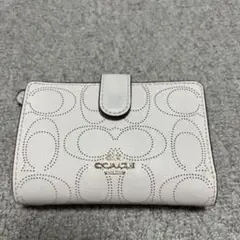 20年秋 COACH 上質レザー 二つ折り財布 2884